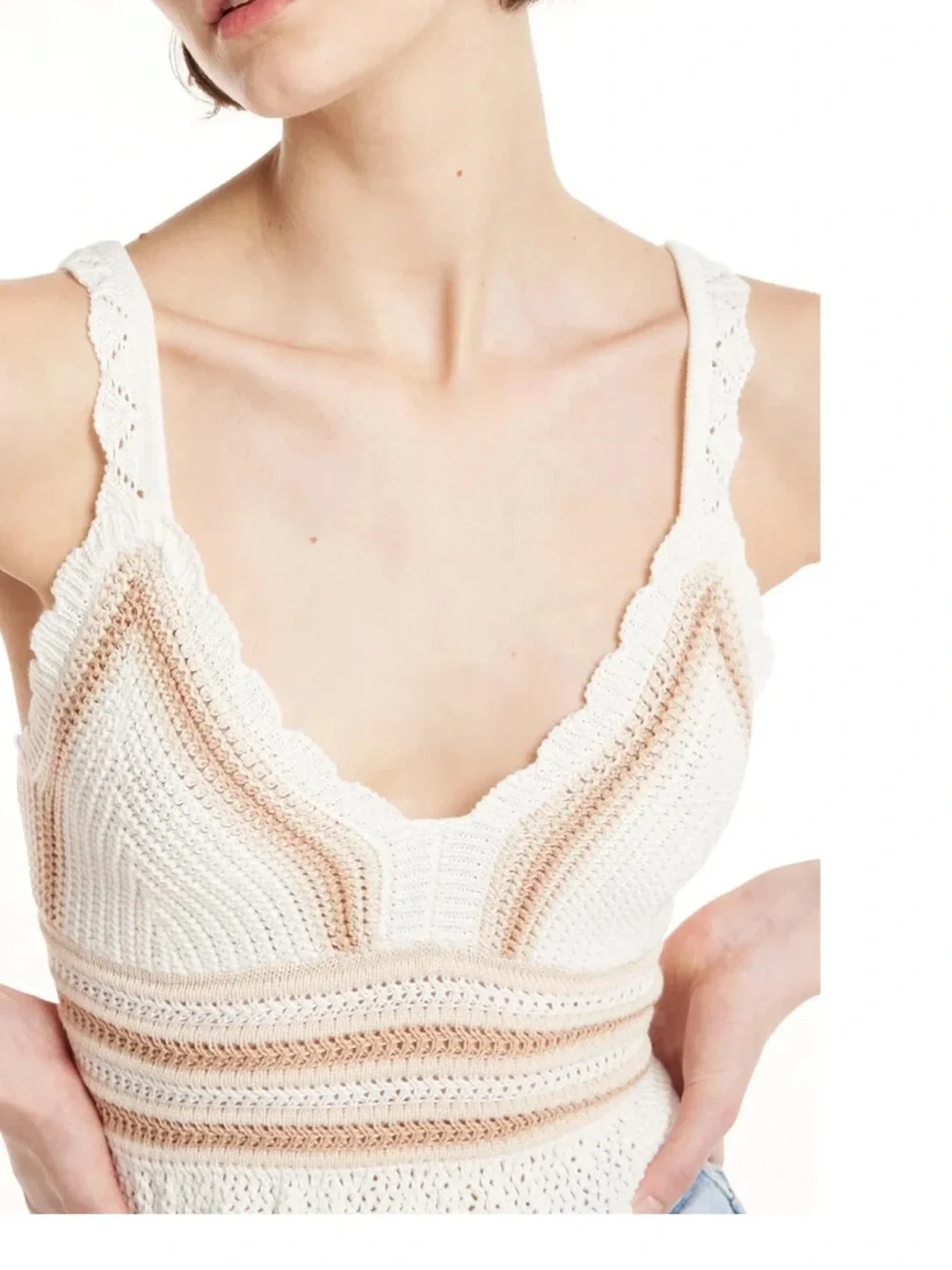 Madden NYC Crochet Tank Top and Shorts Set - Size XL